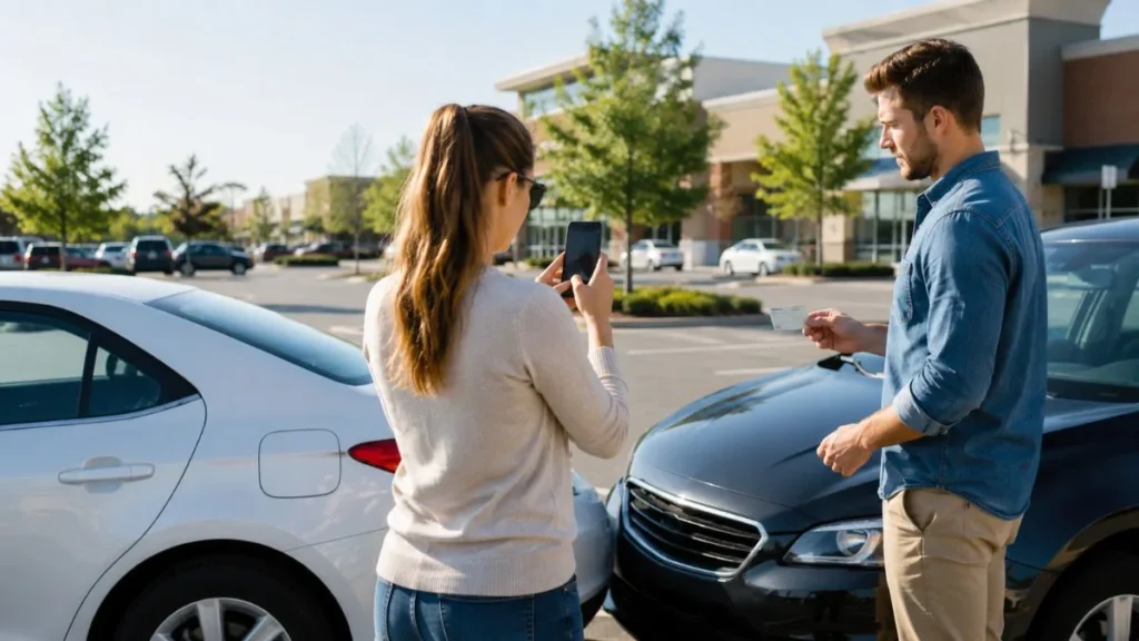 Does car insurance cover accidents on private property in a parking lot