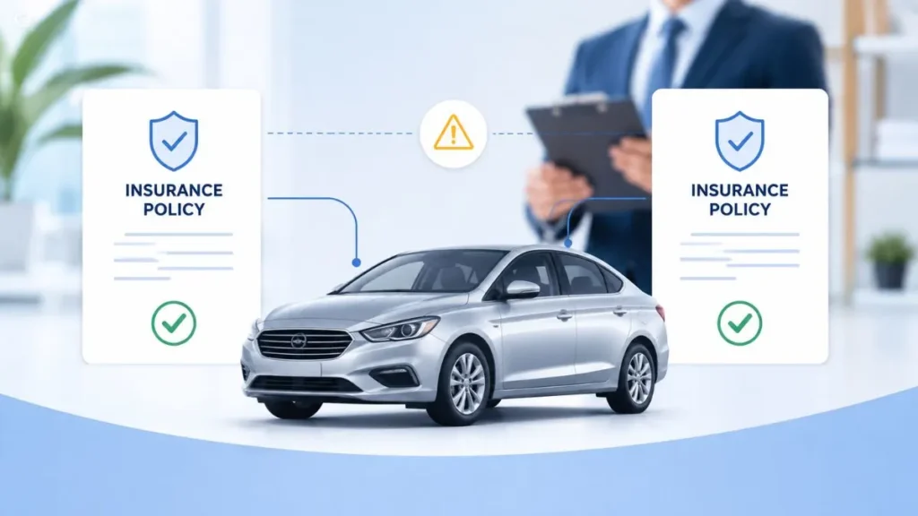Can I have two insurance policies on one car showing a vehicle with two auto insurance policies and duplicate coverage comparison.