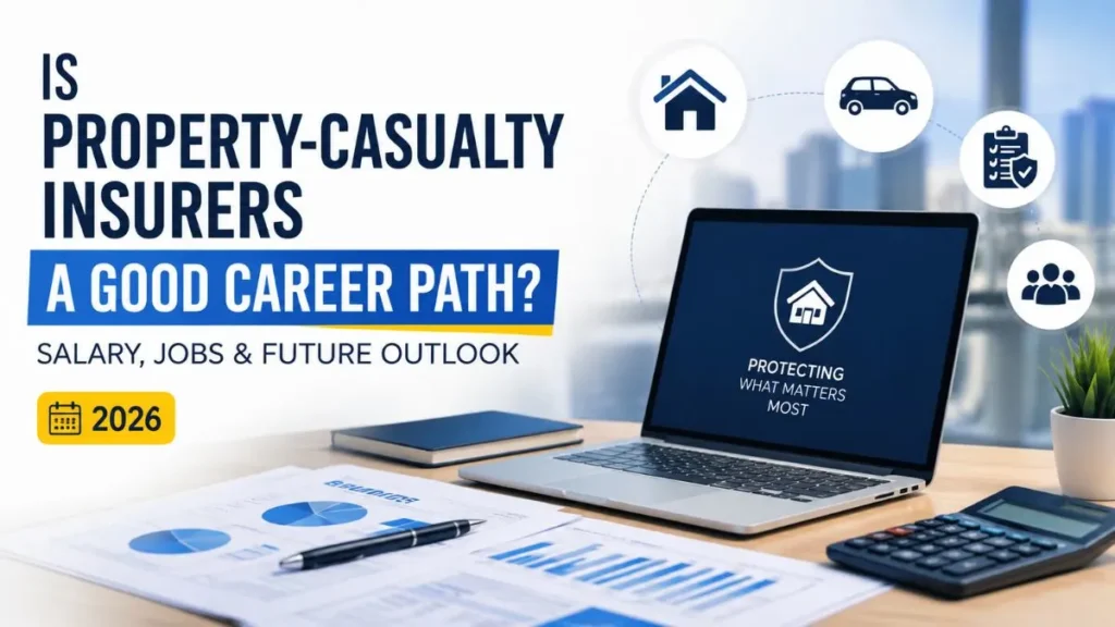 Is Property-Casualty Insurers a Good Career Path? Career guide showing insurance jobs, salary, and future outlook for 2026.