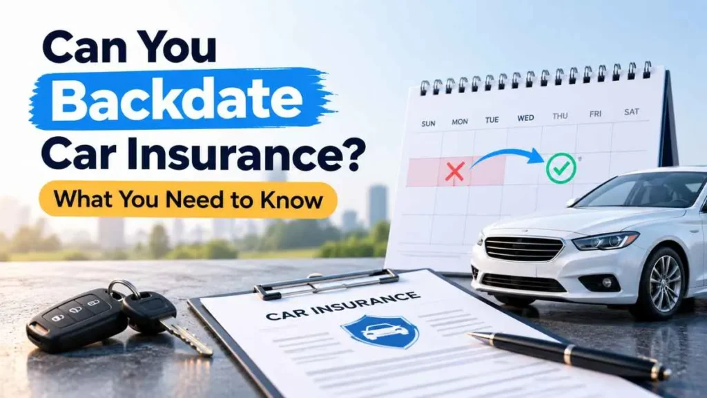 Can you backdate car insurance with a car insurance policy and calendar