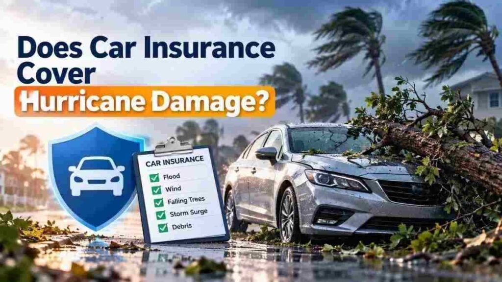 Does car insurance cover hurricane damage to a car after a storm