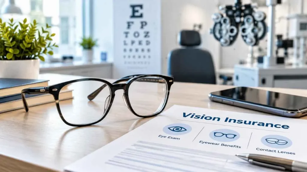 What protection does vision care insurance offer with prescription glasses, vision insurance, and eye exam coverage